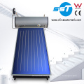 Flat plate solar collector with separate water tank for family